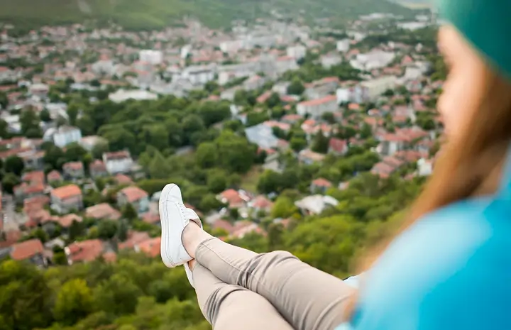 Widok z góry na Zieloną Górę