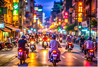 Vespa Saigon by Night